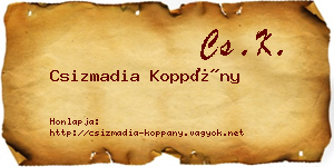 Csizmadia Koppány névjegykártya